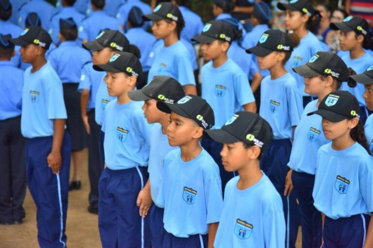 Alunos da Guarda Mirim