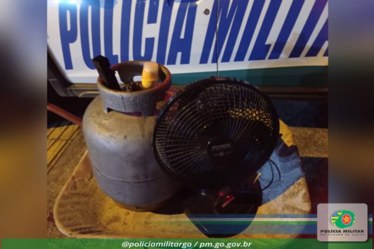 Produtos recuperados pela Polícia Militar em Aparecida de Goiânia