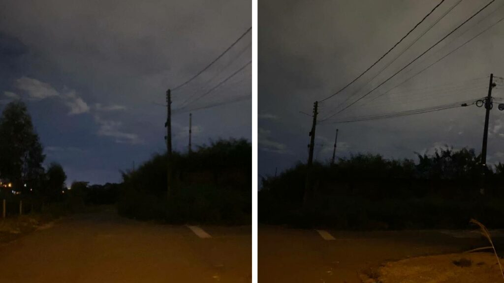 Postes sem lâmpadas nas ruas do Cândido de Queiroz