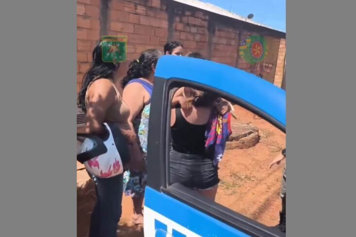 Momento do reencontro da mãe com o filho